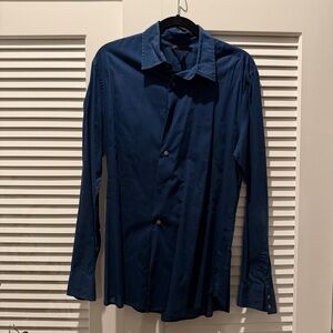 John Varvatos USA Blue Patterned Long Sleeve Shirt